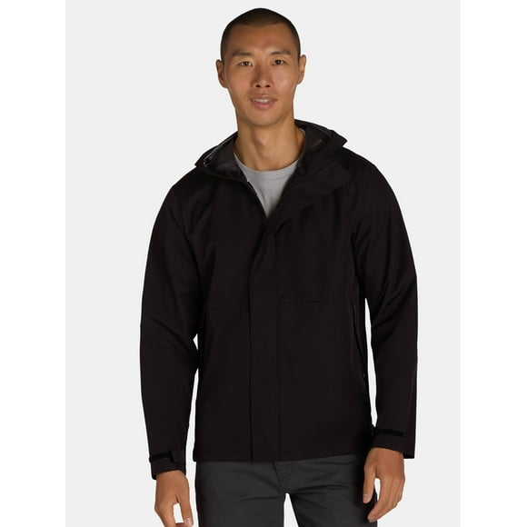 Ozark Trail Men's & Big Men's Hooded Rain Jacket, Sizes S-3XL
