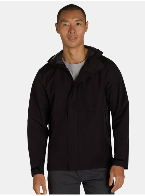 s Men's & Big Men's Hooded Rain Jacket, Sizes S-3XL