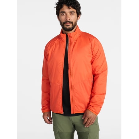 Ozark Trail Men's and Big Men's Light Insulated Nylon Zip Jacket, Sizes S-3XL