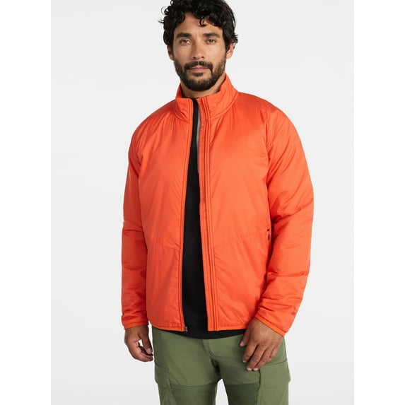 Ozark Trail Men's and Big Men's Light Insulated Nylon Zip Jacket, Sizes S-3XL