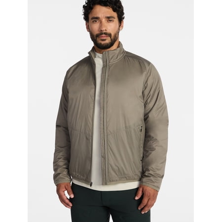 Ozark Trail Men's and Big Men's Light Insulated Nylon Zip Jacket, Sizes S-3XL