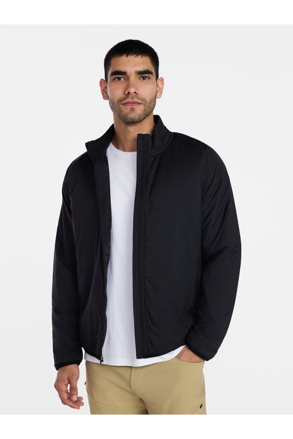 Men's and Big Men's Light Insulated Nylon Zip Jacket, Sizes S-3XL