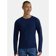 thumbnail image 1 of Ozark Trail Men's & Big Men's Merino Wool Blend Long Sleeve Tee with UPF50+, Sizes S-3XL, 1 of 5