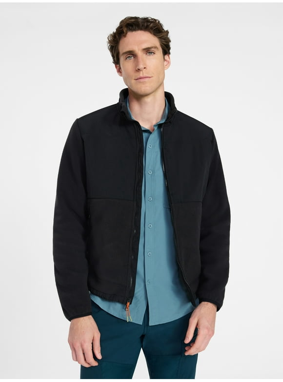 Men's and Big Men's Mix Media Fleece Jacket, Sizes S-3XL