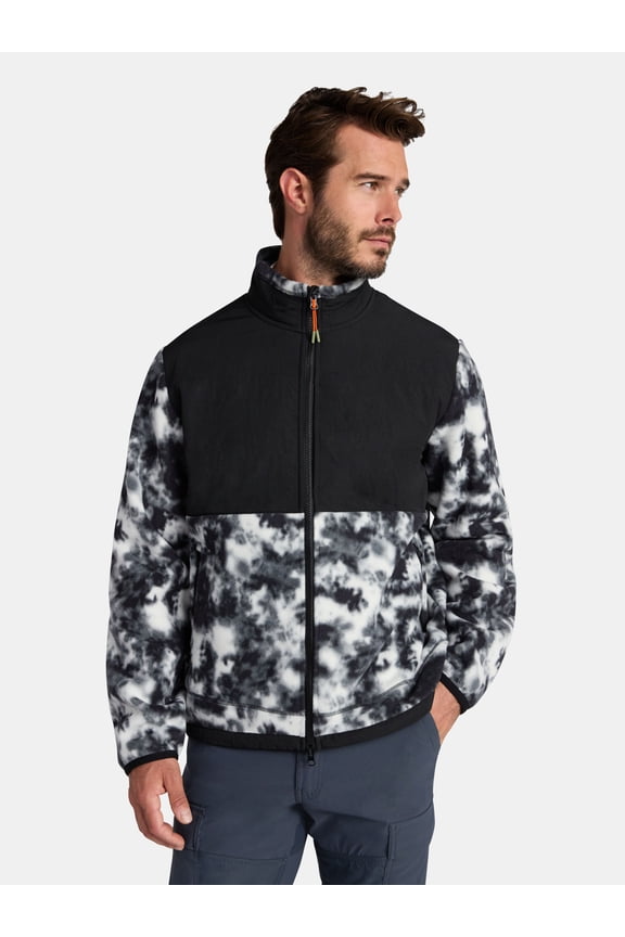 Men's and Big Men's Mix Media Fleece Jacket, Sizes S-3XL