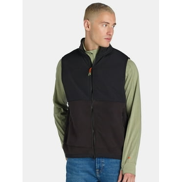 Ozark Trail Men's & Big Men's Mixed Media Fleece Vest, Sizes S-3XL