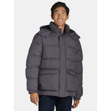 Ozark Trail Men's & Big Men's Puffer Jacket with Hood, Sizes S-3XL