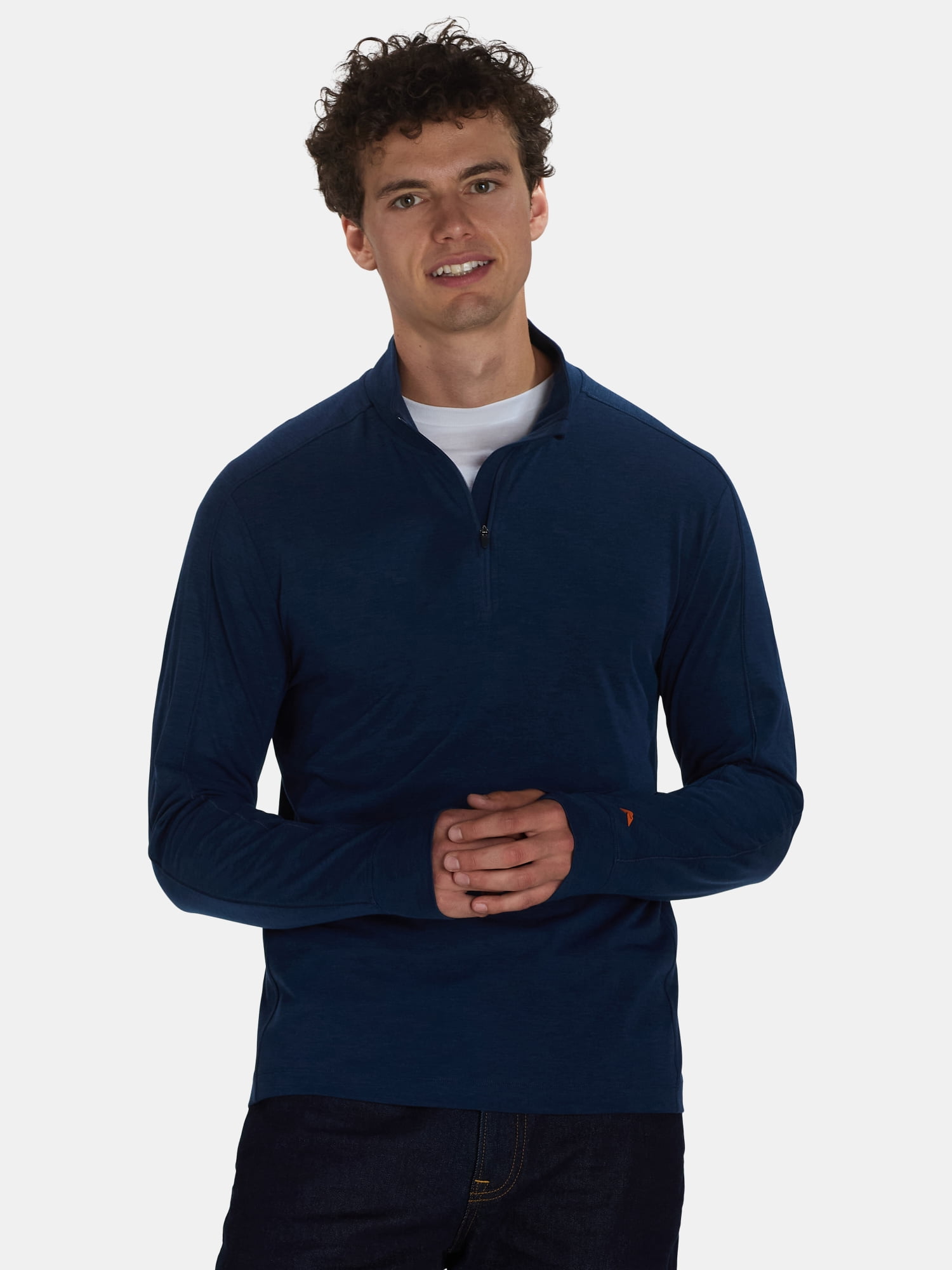 Ozark Trail Men's Quarter-Zip Pullover, Long Sleeves, S-3XL