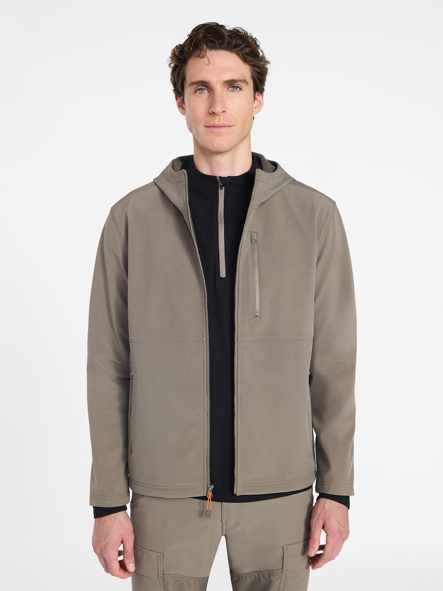 Ozark Trail Men's & Big Men's Softshell Jacket with Hood, Sizes S