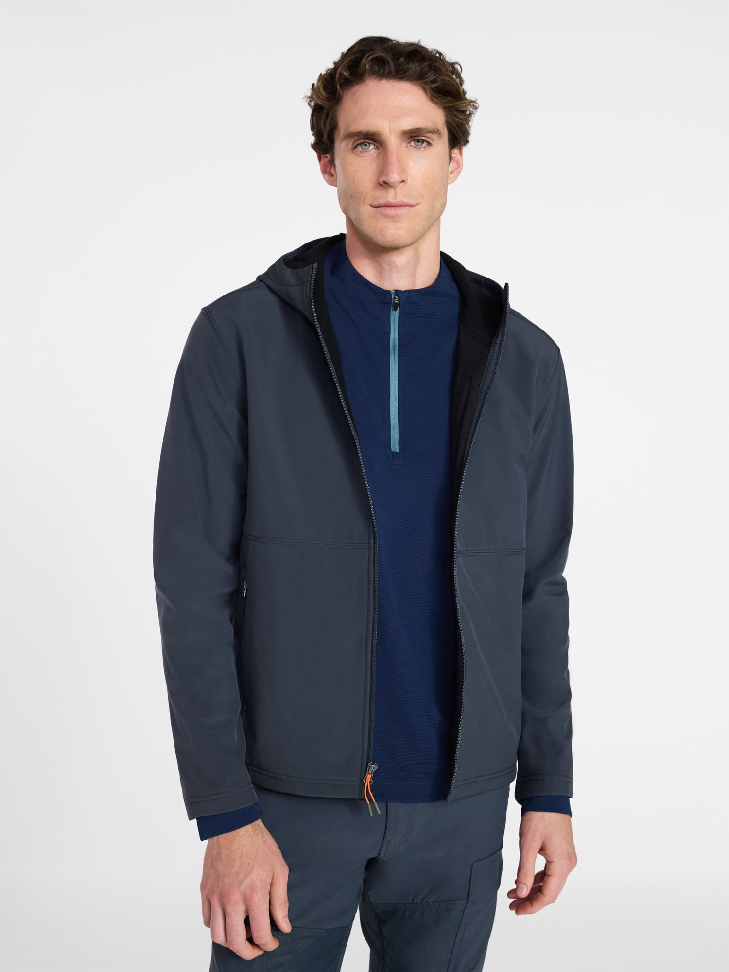 Ozark Trail Men's & Big Men's Softshell Jacket with Hood, Sizes S