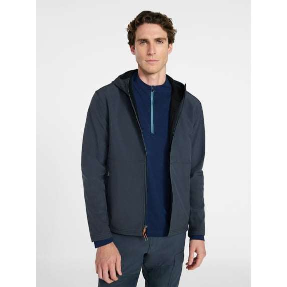 Ozark Trail Men's & Big Men's Softshell Jacket with Hood, Sizes S-3XL