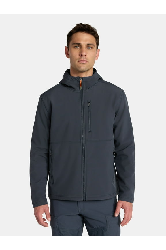 Men's & Big Men's Softshell Jacket with Hood, Sizes S-3XL