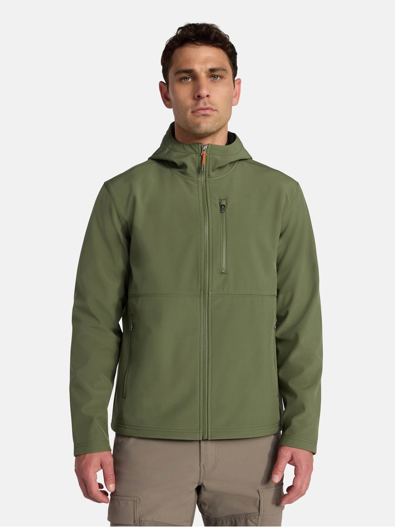 Ozark Trail Men's & Big Men's Softshell Jacket with Hood, Sizes S
