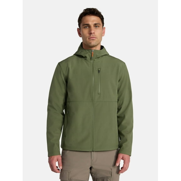 Ozark Trail Men's & Big Men's Softshell Jacket with Hood, Sizes S-3XL
