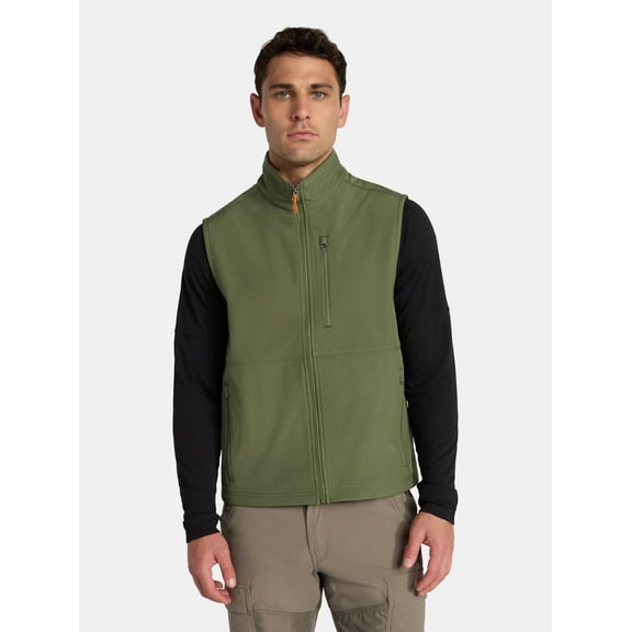 Ozark Trail Men's & Big Men's Softshell Vest, Sizes S-3XL