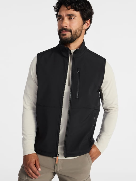 Men's & Big Men's Softshell Vest, Sizes S-3XL