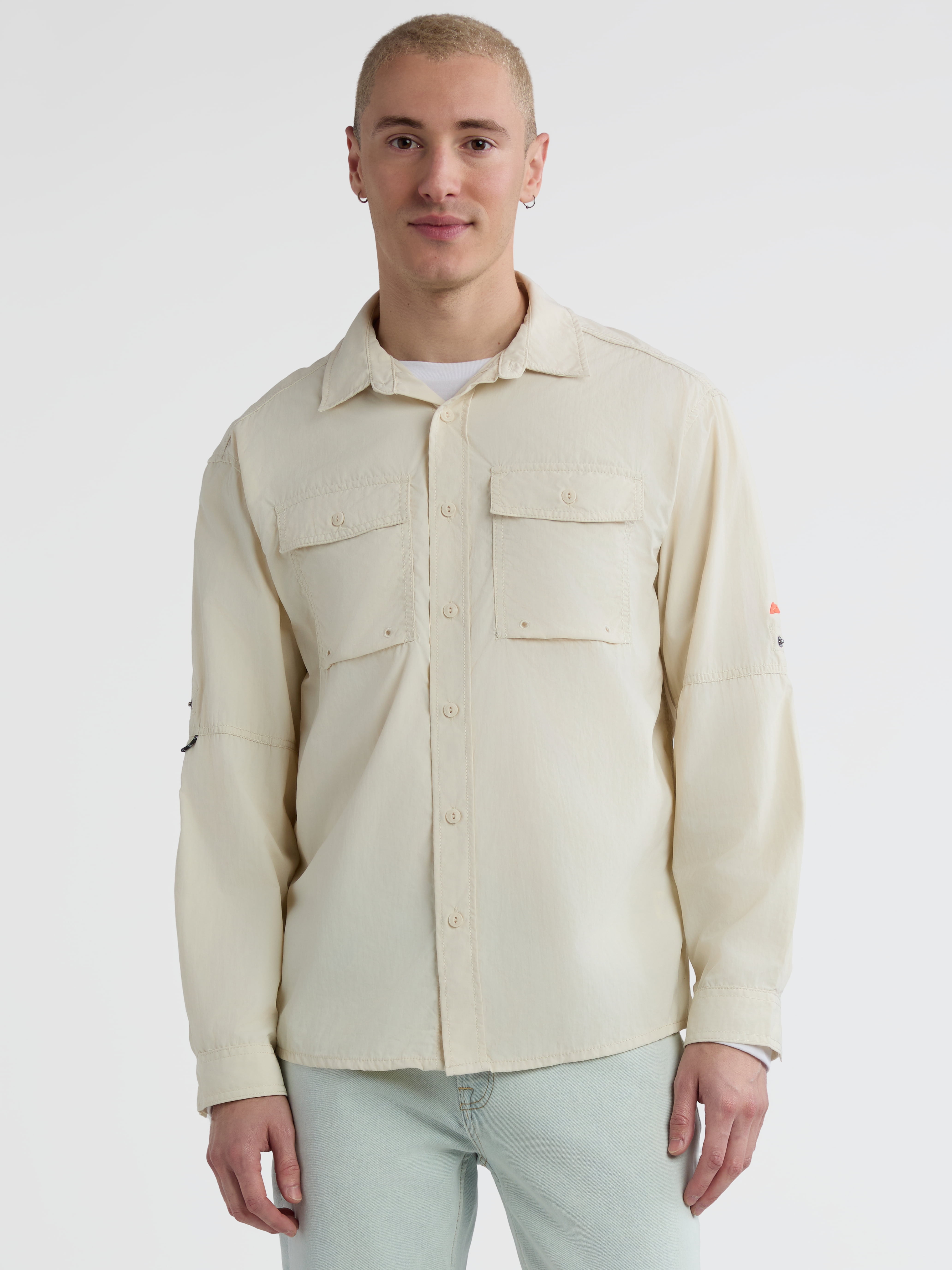 Ozark Trail Men's & Big Men's Upstream Shirt with Long Sleeves, UPF 50+, Sizes S-3XL
