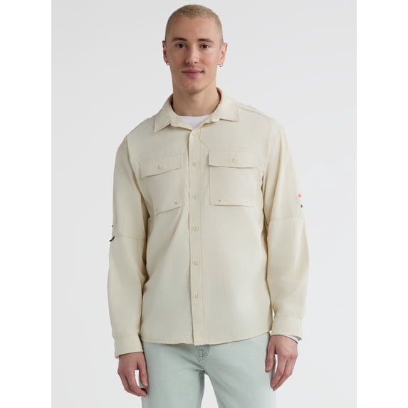 Ozark Trail Men's & Big Men's Upstream Shirt with Long Sleeves, UPF 50+, Sizes S-3XL
