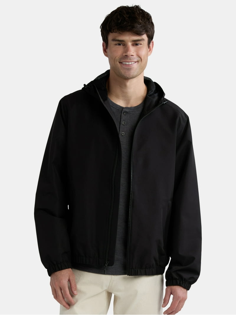 Ozark Trail Men's Windbreaker Jacket with Hood, Sizes S-3XL