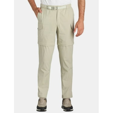 Ozark Trail Men's & Big Men's Zip Off Convertible Cargo Pants, Sizes 30-46