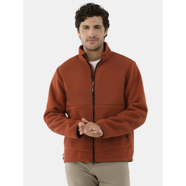 Ozark Trail Men's & Big Men's Mixed Media Fleece Jacket, Sizes S-3XL