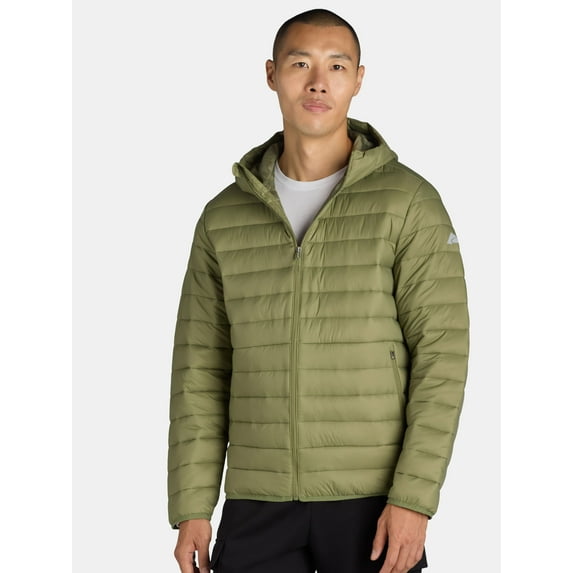 Ozark Trail Men's & Big Men’s Hooded Puffer Jacket, Sizes S-3XL