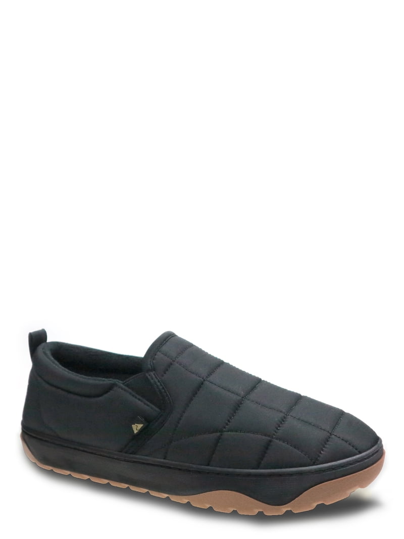 Men’s Size M 8-9 Weatherproof Nylon Puffer Slippers Collapsible Back,Black Ozark Trail Men main image 2