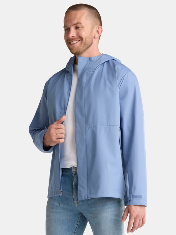 Men's Rain Jacket with Hood, Sizes S-3XL