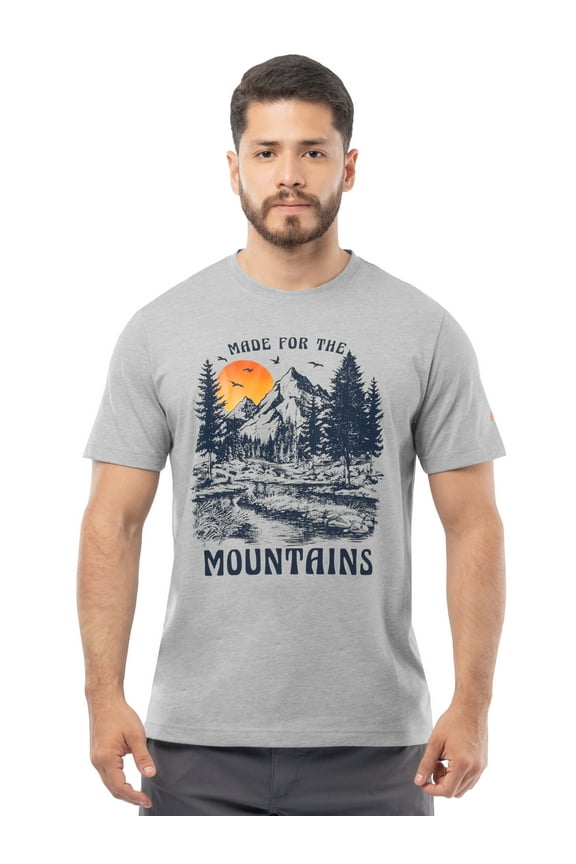 Men's Active Graphic Tee with Short Sleeves, Sizes S-3XL