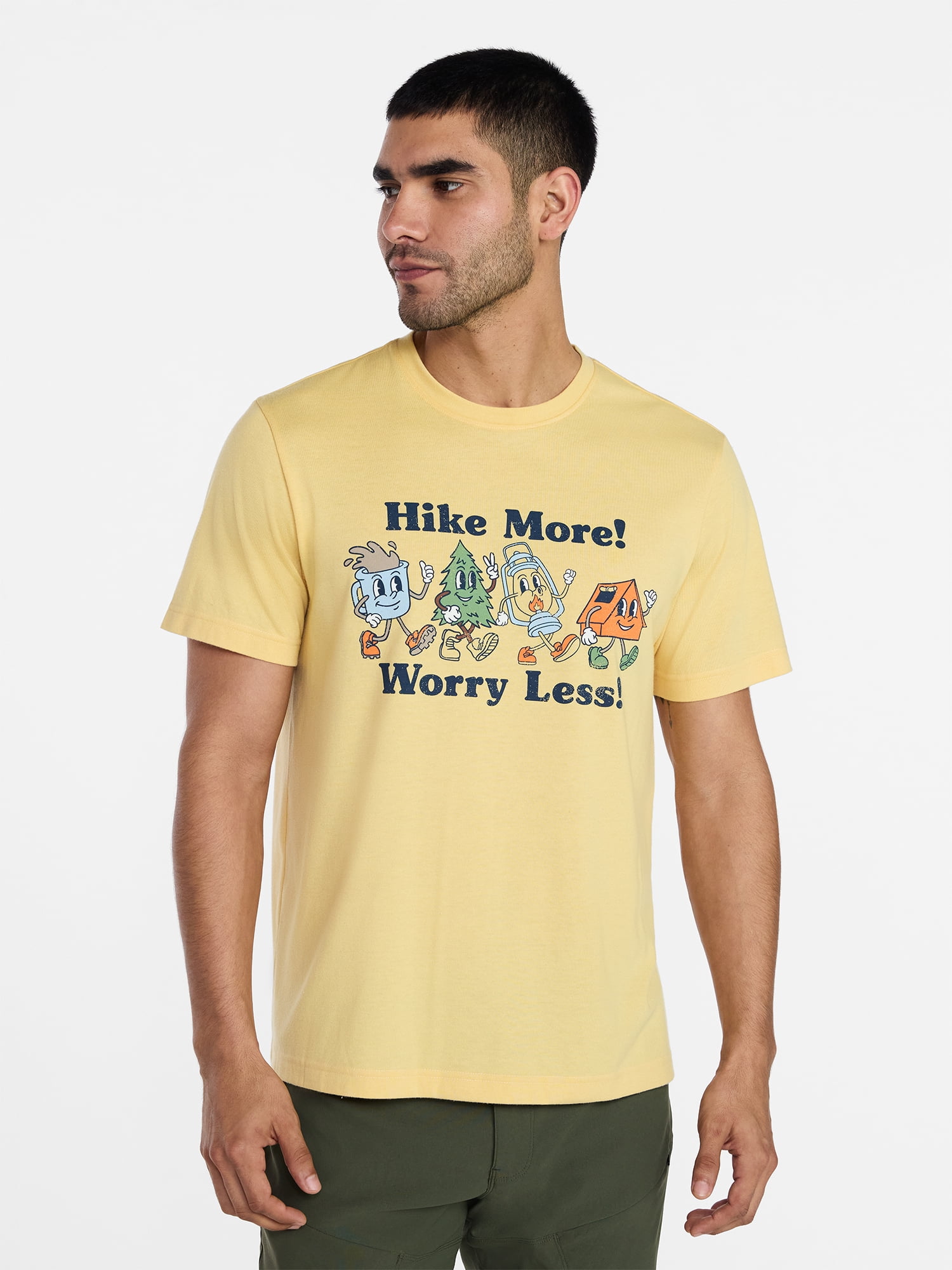 Ozark Trail Men's Active Graphic Tee with Short Sleeves, Sizes S-3XL
