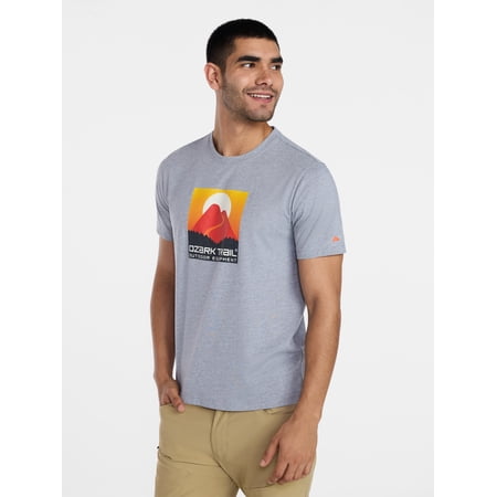 Ozark Trail Men's Active Graphic Tee with Short Sleeves, Sizes S-3XL