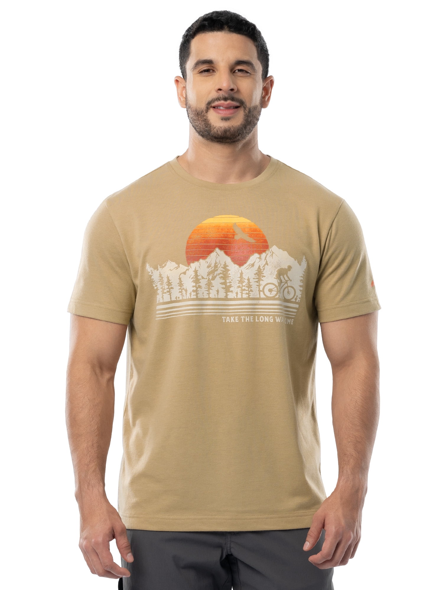 Ozark Trail Men's Active Graphic Tee with Short Sleeves, Sizes S-3XL