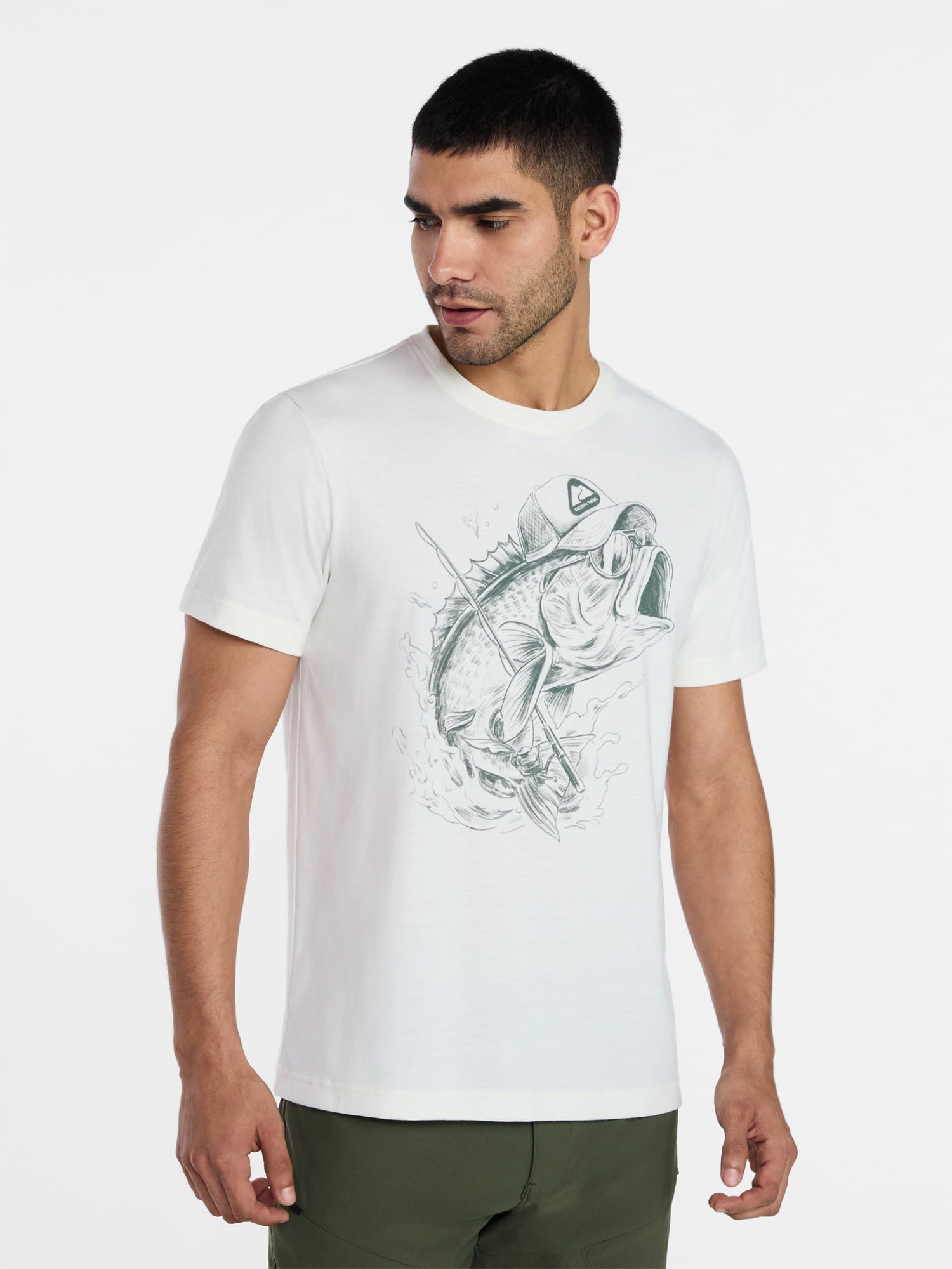 Ozark Trail Men's Active Graphic Tee with Short Sleeves, Sizes S-3XL
