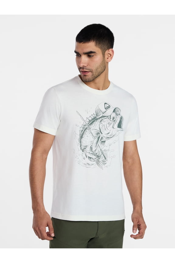 Men's Active Graphic Tee with Short Sleeves, Sizes S-3XL