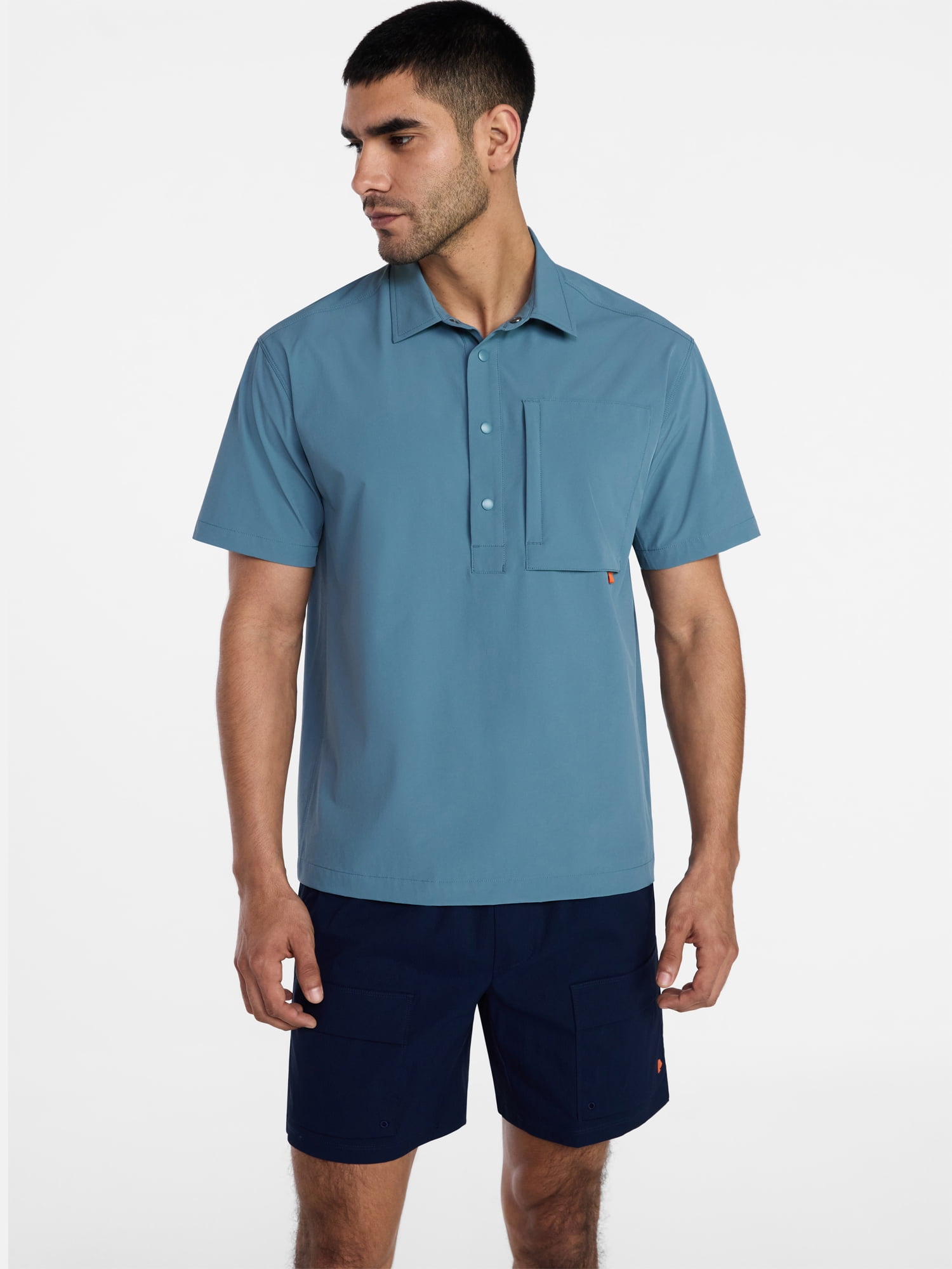 美品 Sillage SHORT SLEEVE POPOVER SHIRT Ozark Trail Men's Popover Shirt with Short Sleeves, Sizes S-3XL