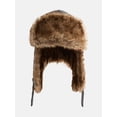 thumbnail image 1 of Ozark Trail Men's Faux Fur Trapper Hat, Charcoal, One Size Fits Most, 1 of 4