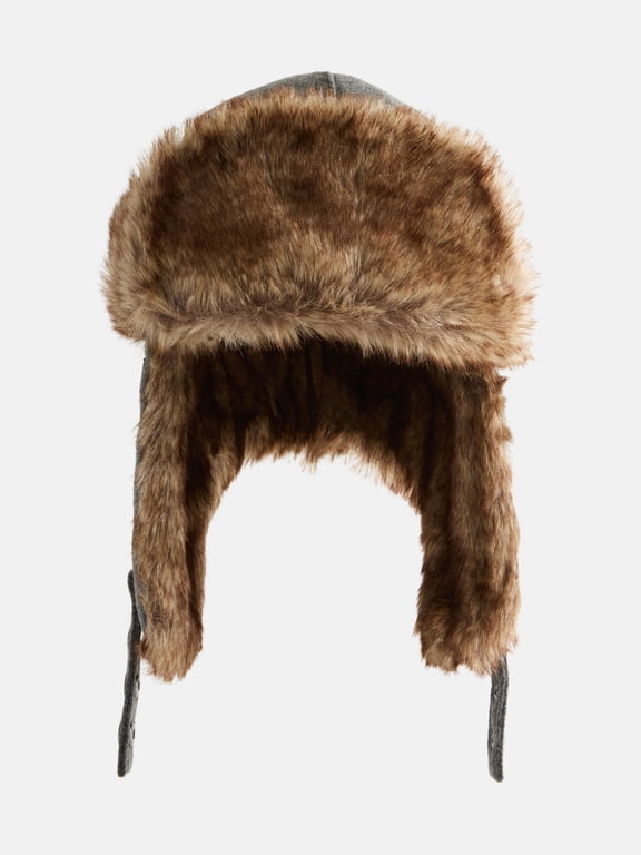 Men's Trapper Hat,Charcoal OFSM