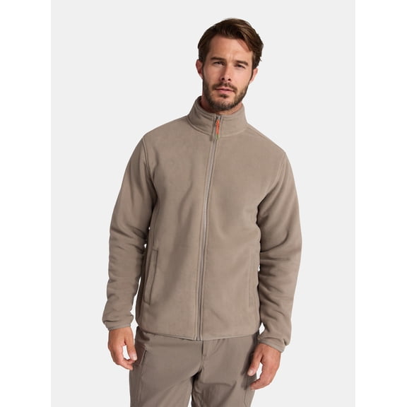 Ozark Trail Men's and Big Men's Fleece Zip-Front Jacket, Sizes S-3XL