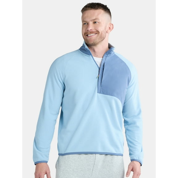 Ozark Trail Men's and Big Men's Micro Fleece Half Zip Pullover, Sizes S-3XL