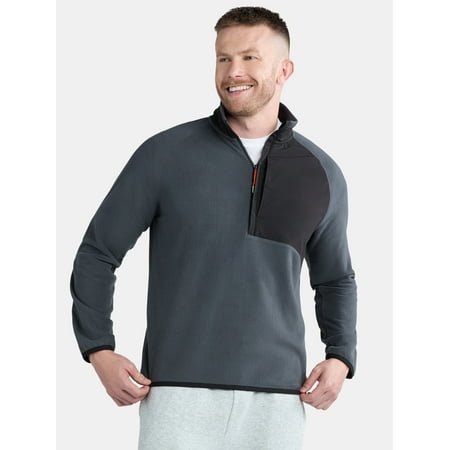 Ozark Trail Men's and Big Men's Micro Fleece Half Zip Pullover, Sizes S-3XL