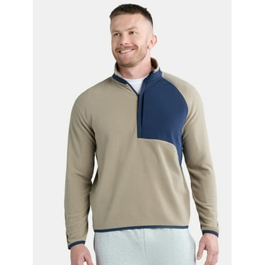 Ozark Trail Men's and Big Men's Micro Fleece Half Zip Pullover, Sizes S-3XL