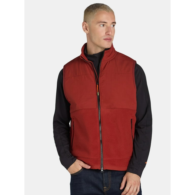 Ozark Trail Men s Big Men s Mixed Media Fleece Vest Sizes S 3XL Walmart