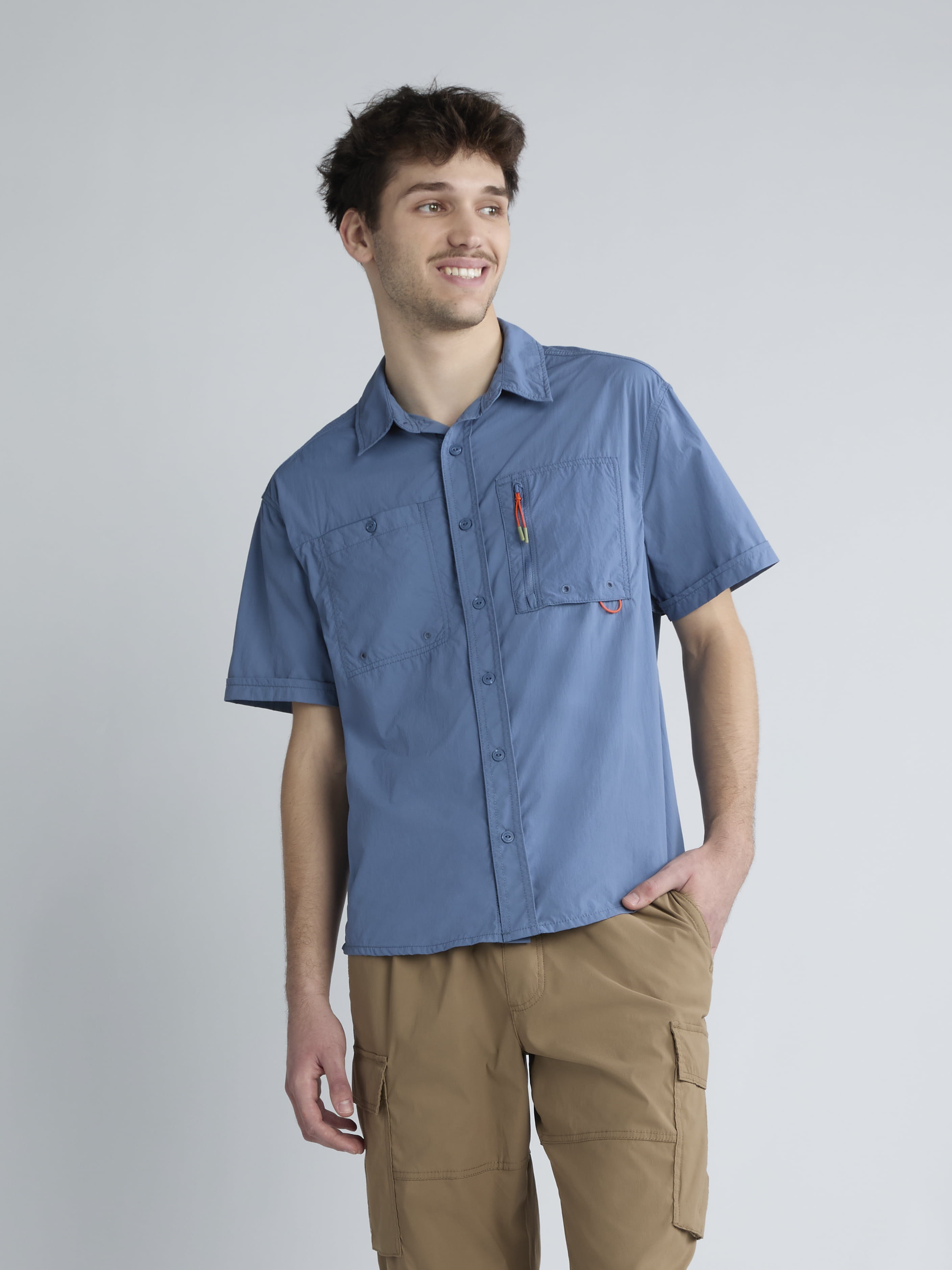 Ozark Trail Men's and Big Men's Upstream Shirt with Short Sleeves, Sizes S-3XL