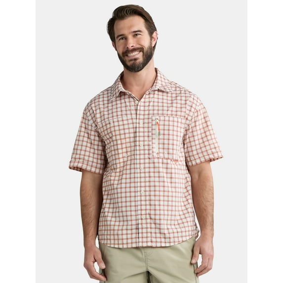 Ozark Trail Men's and Big Men's Upstream Shirt with Short Sleeves, Sizes S-3XL