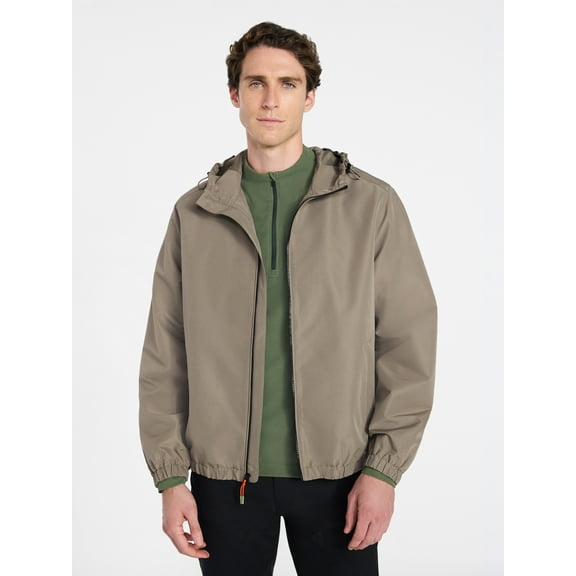 Ozark Trail Men's Windbreaker Jacket with Hood, Sizes S-3XL