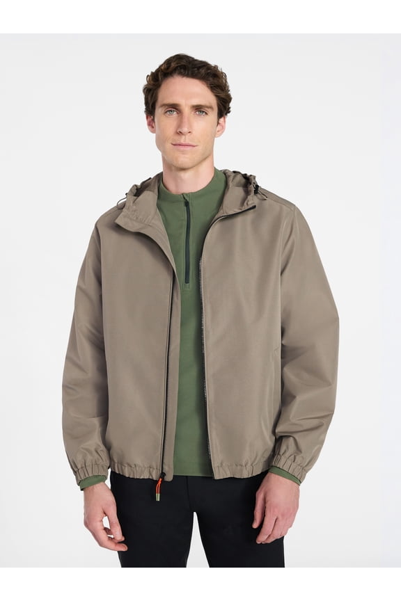 Men's Windbreaker Jacket with Hood, Sizes S-3XL