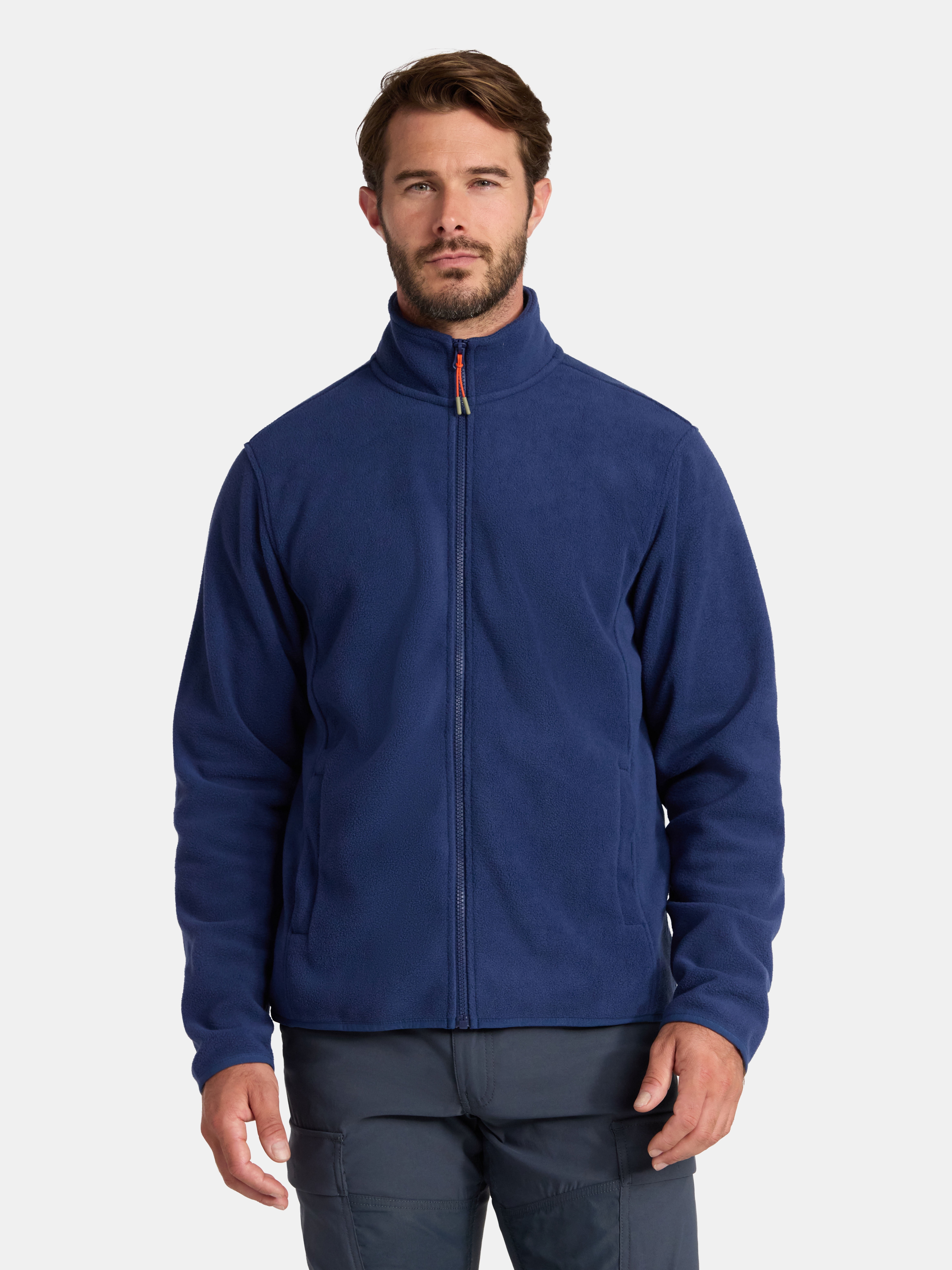 Ozark Trail Men's and Big Men's Fleece Zip-Front Jacket, Sizes S-3XL