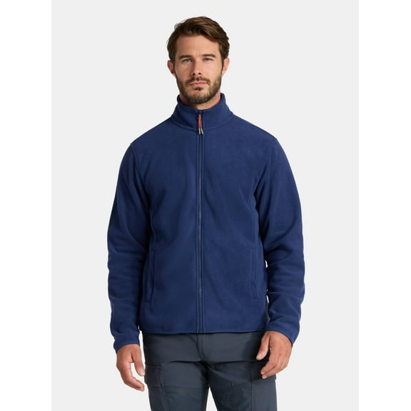 Ozark Trail Men's and Big Men's Fleece Zip-Front Jacket, Sizes S-3XL