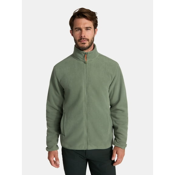 Ozark Trail Men's and Big Men's Fleece Zip-Front Jacket, Sizes S-3XL