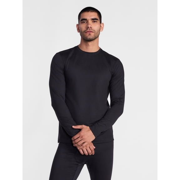 Ozark Trail Men's Crewneck Heavyweight Thermal Top with Long Sleeves, Sizes S-3XL